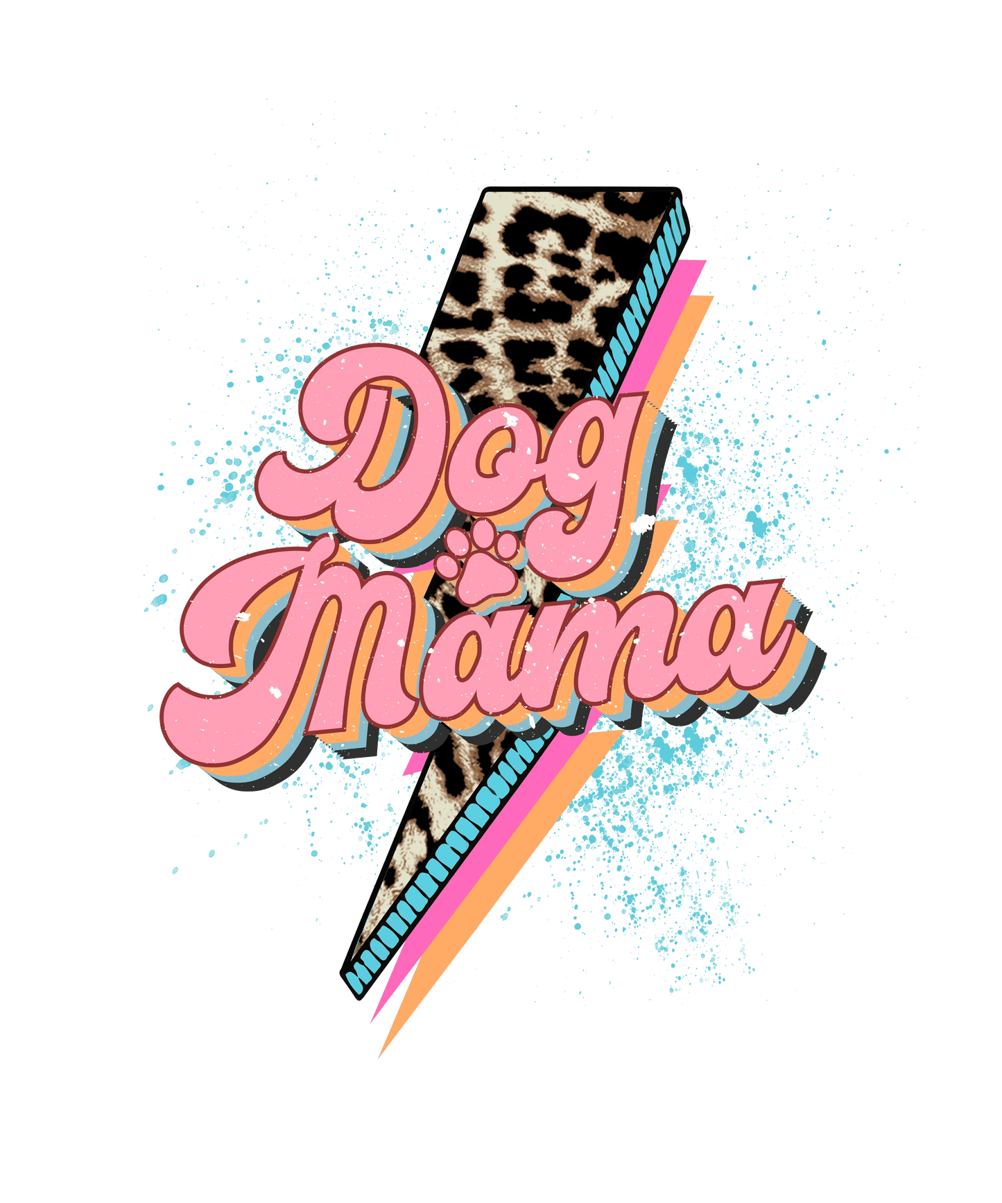 Cool Dog Mom Design - DTF Ready To Press - Heat Press Transfer