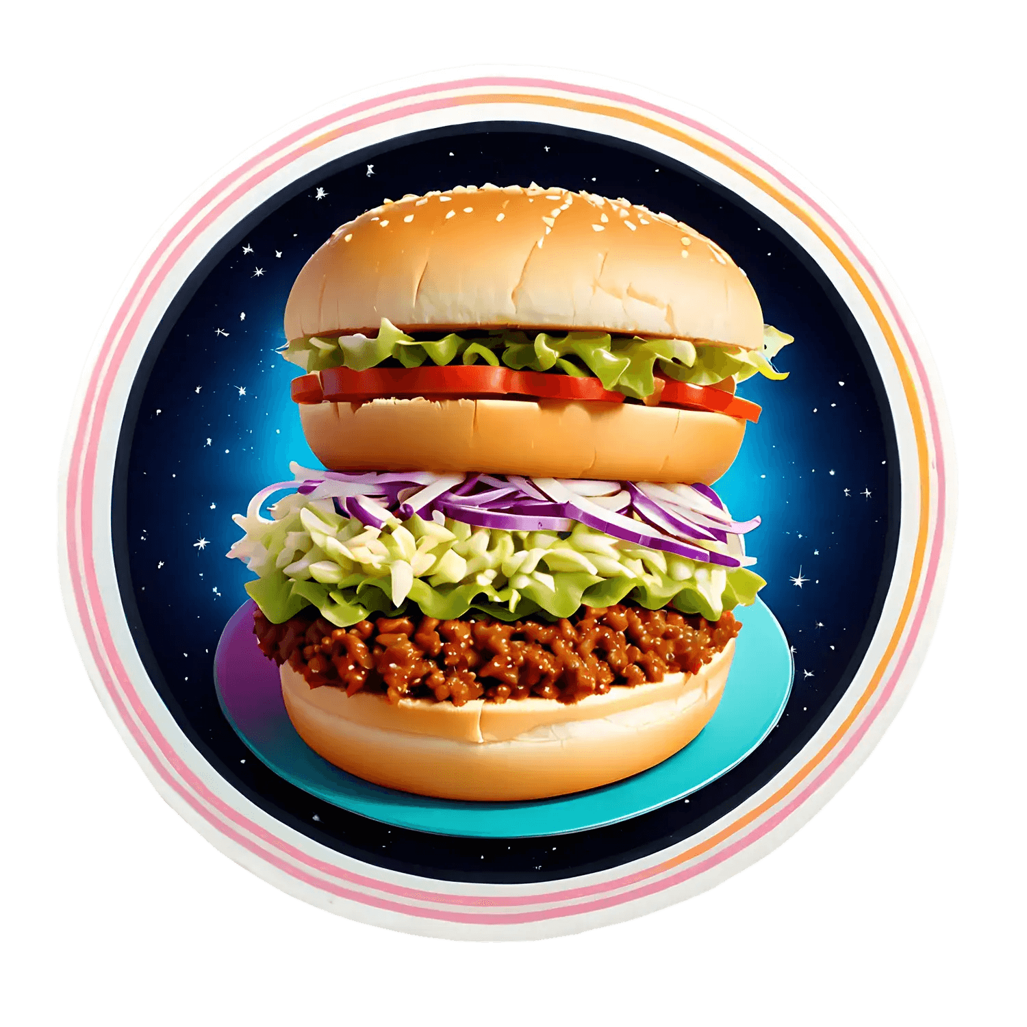 Cosmic Burger - Sticker - Heat Press Transfer