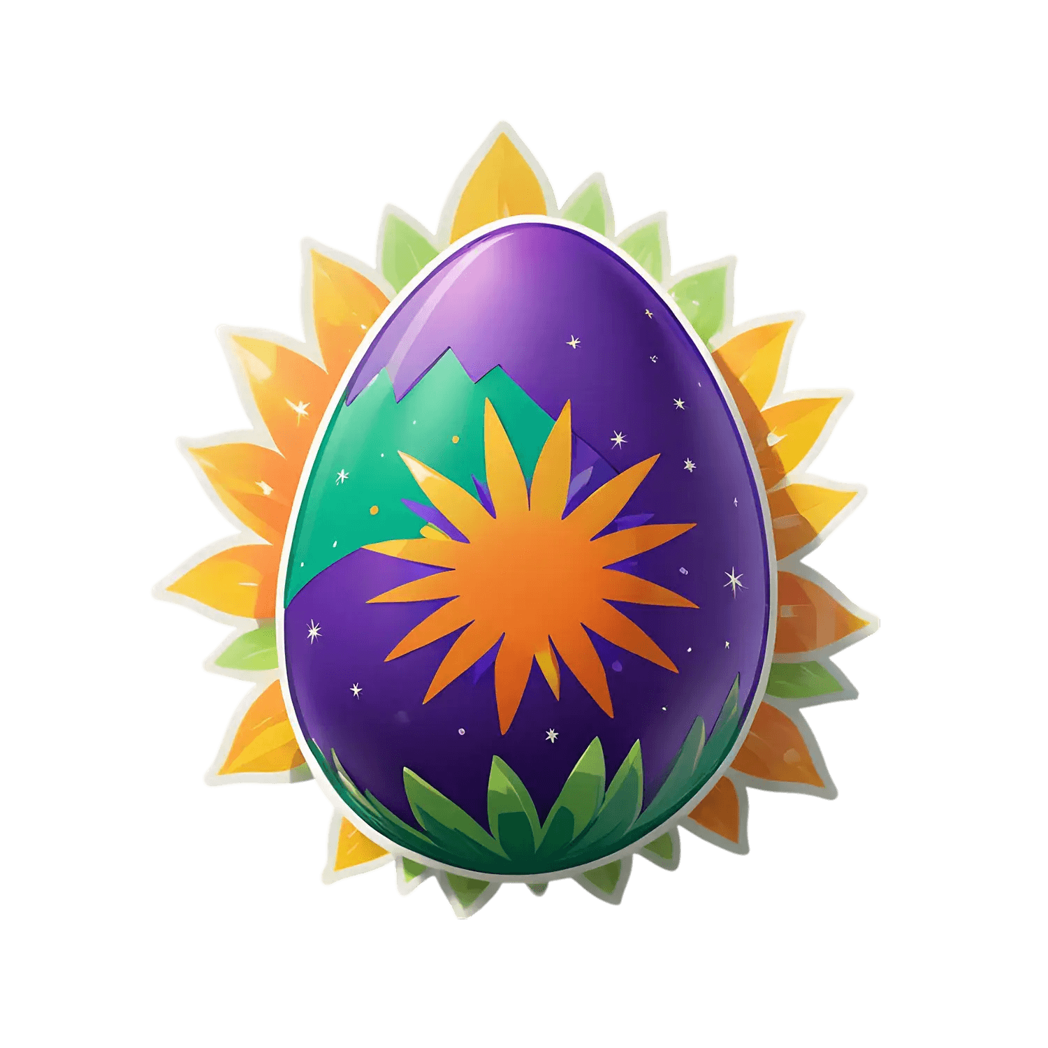 Cosmic Burst Egg - UV DTF Sticker - Heat Press Transfer