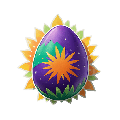 Cosmic Burst Egg - UV DTF Sticker - Heat Press Transfer