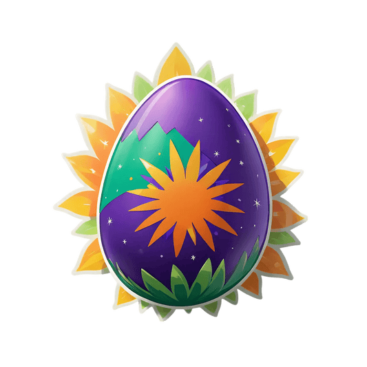 Cosmic Burst Egg - UV DTF Sticker - Heat Press Transfer