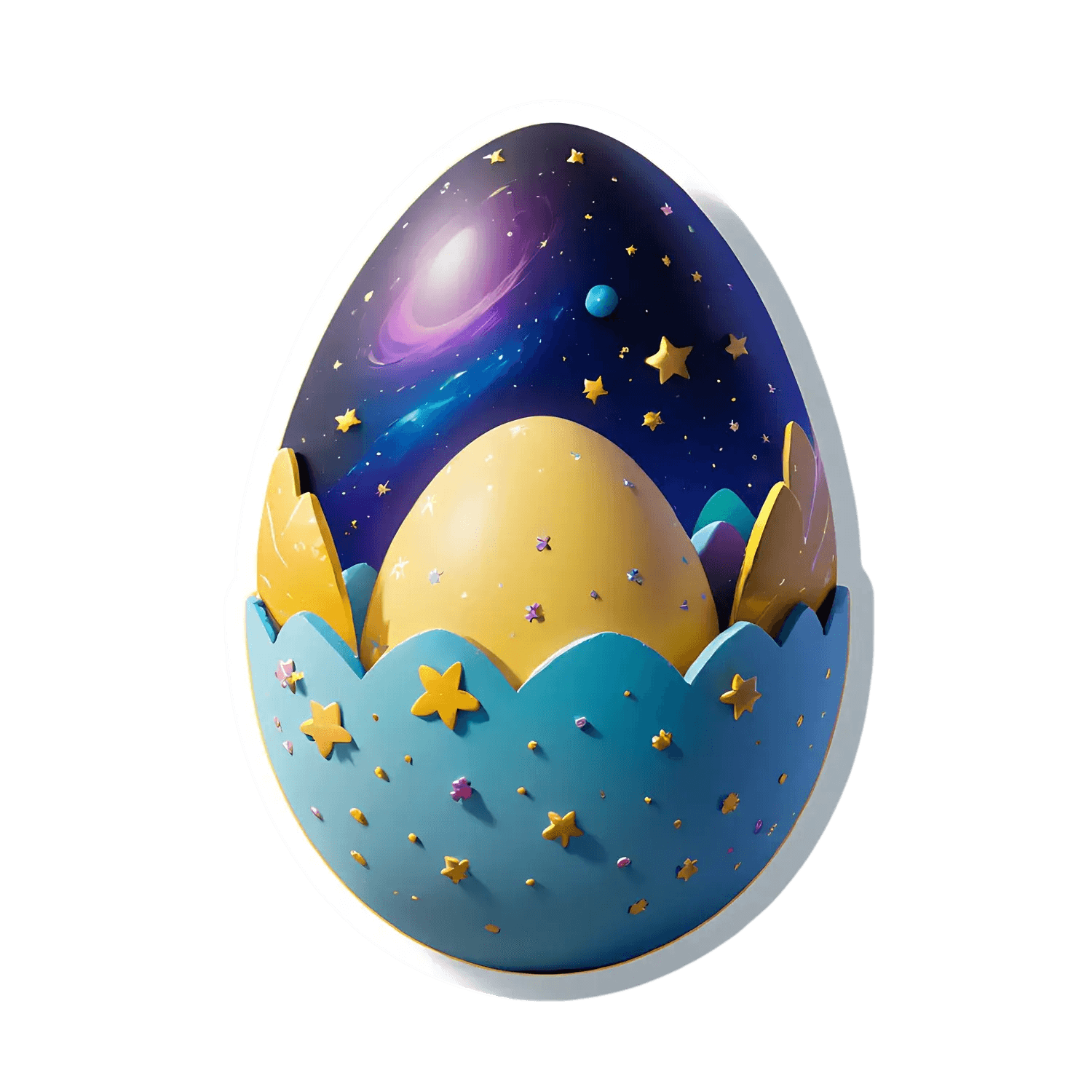 Cosmic Egg Galaxy - Sticker - Heat Press Transfer