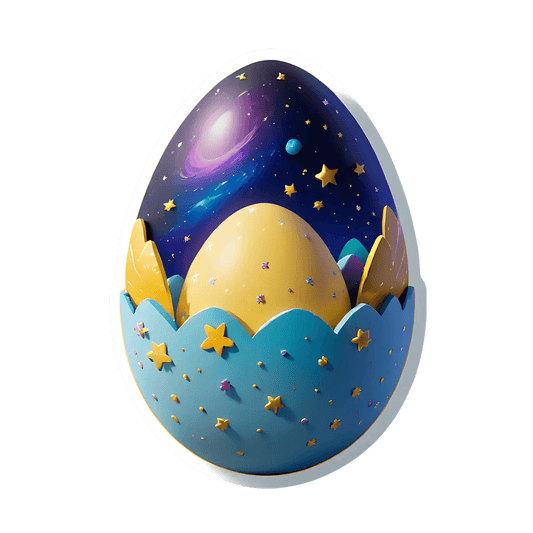 Cosmic Egg Galaxy - Sticker - Heat Press Transfer