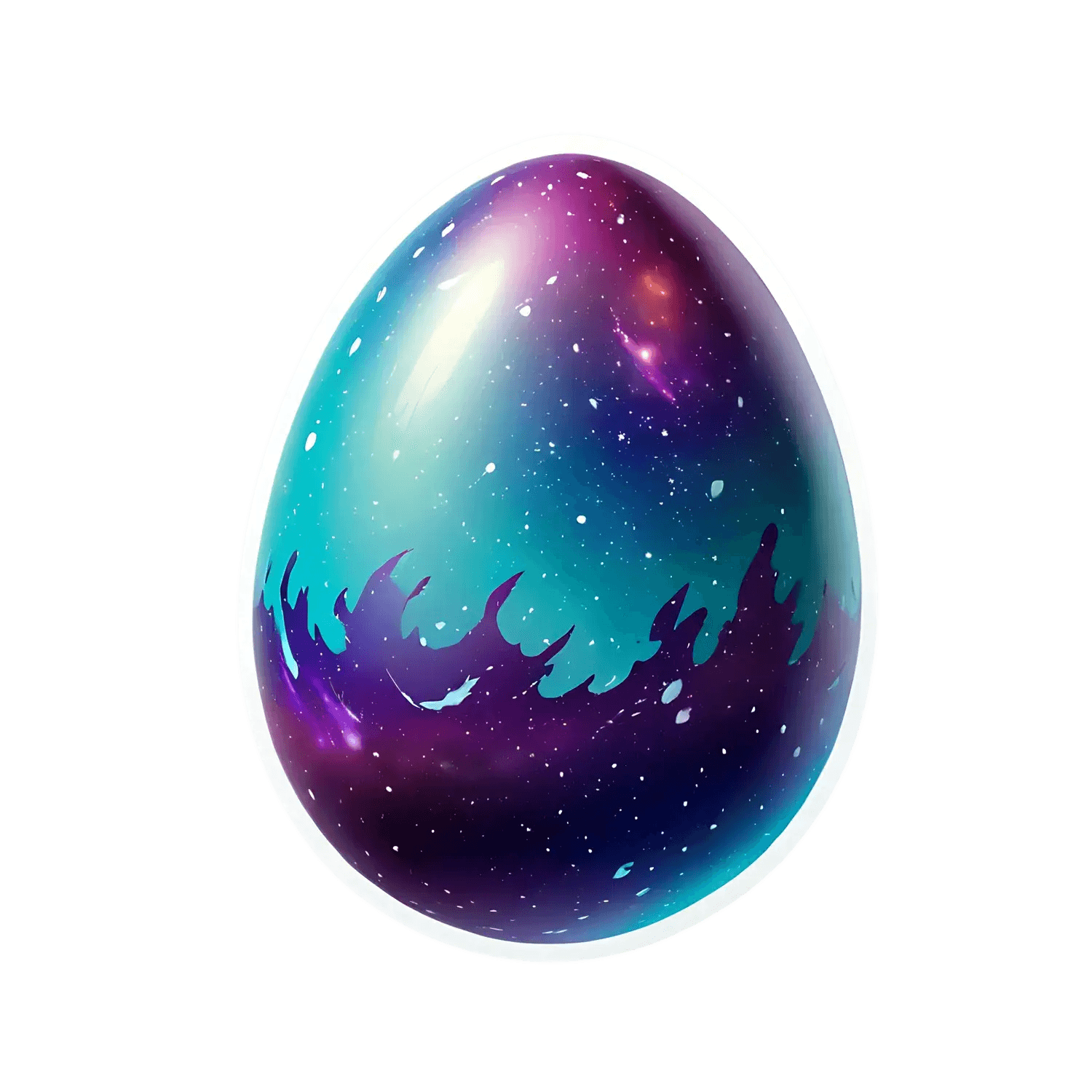 Cosmic Galaxy Egg - Sticker - Heat Press Transfer