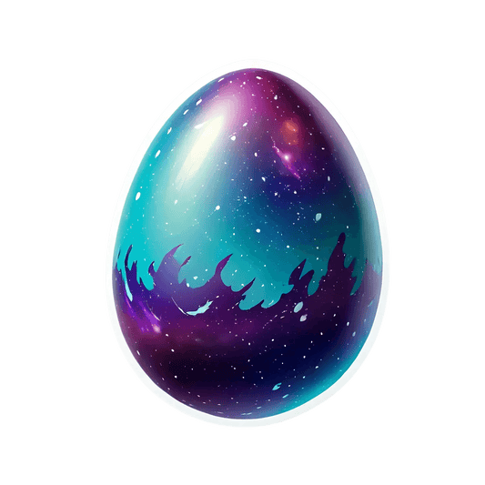 Cosmic Galaxy Egg - Sticker - Heat Press Transfer