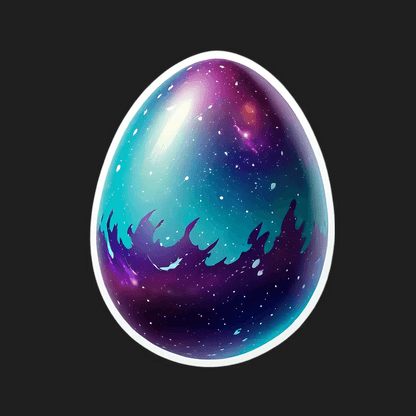 Cosmic Galaxy Egg - Sticker - Heat Press Transfer