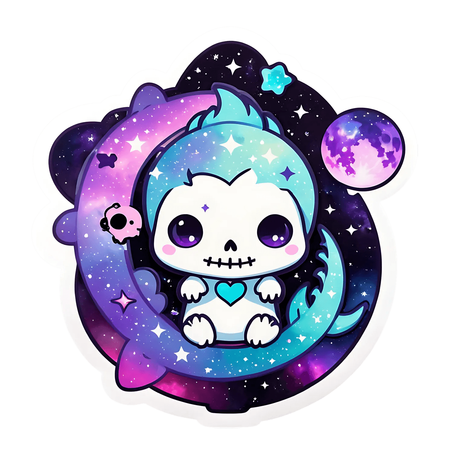 Cosmic Dragon Sticker - UV DTF - Heat Press Transfer