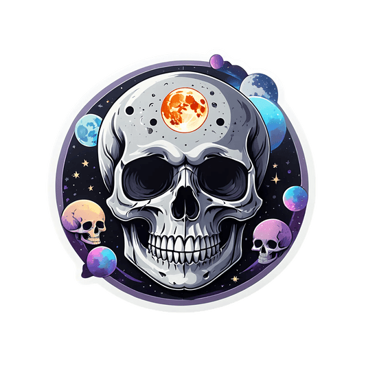 Cosmic Skull - Sticker - Heat Press Transfer