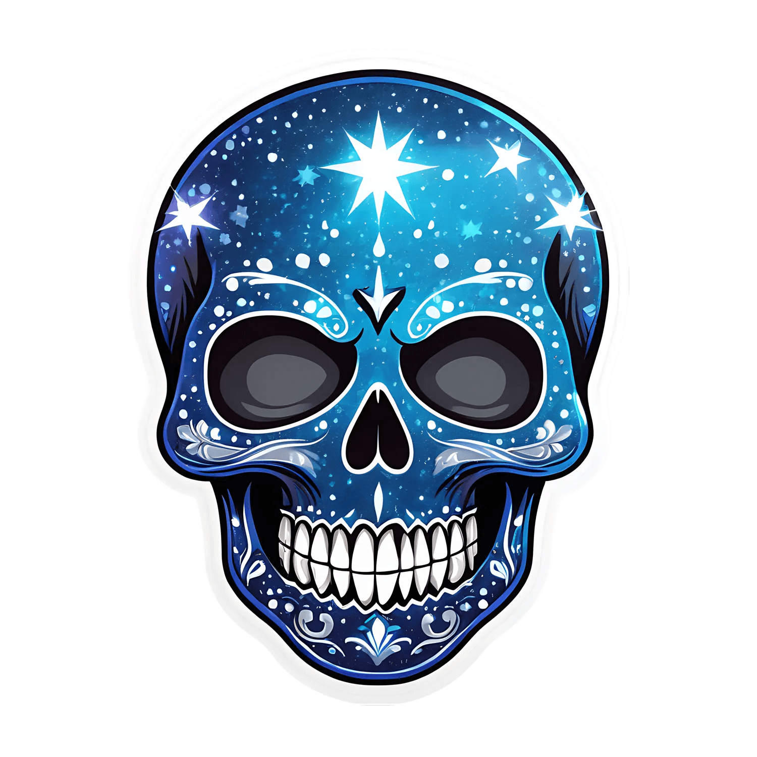Cosmic Skull - UV DTF Sticker - Heat Press Transfer