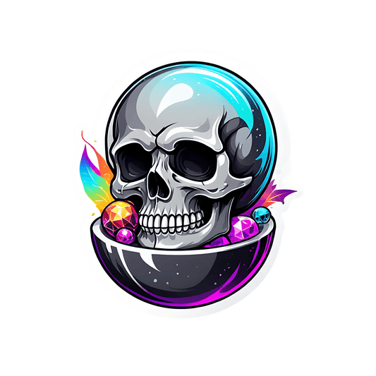 Cosmic Skull - UV DTF Sticker - Heat Press Transfer