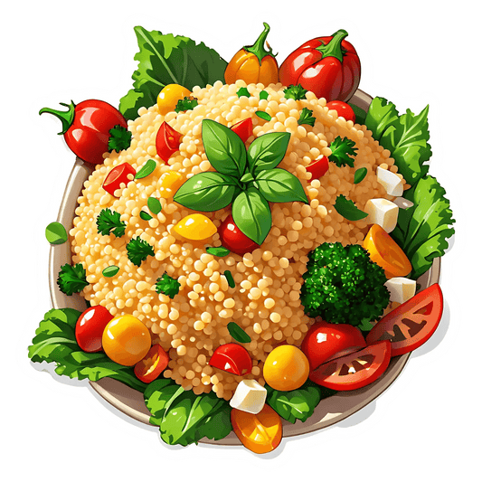Couscous Salad Bowl Sticker - Heat Press Transfer