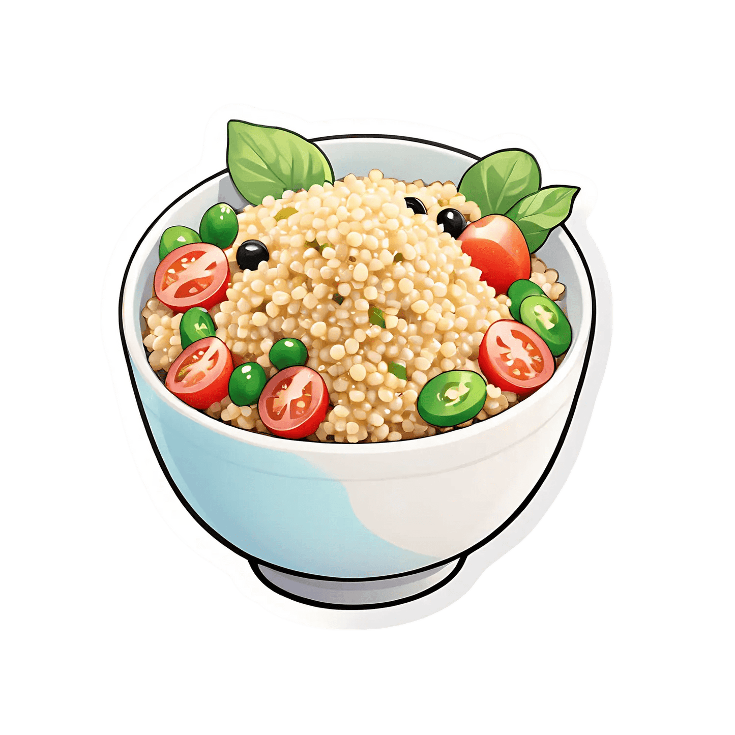 Couscous Salad Bowl - Sticker - Heat Press Transfer