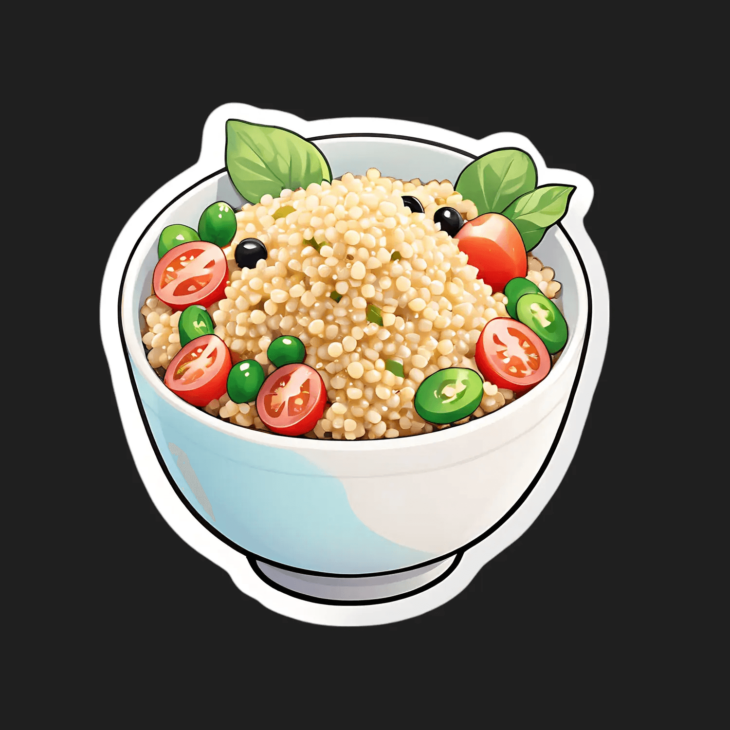 Couscous Salad Bowl - Sticker - Heat Press Transfer
