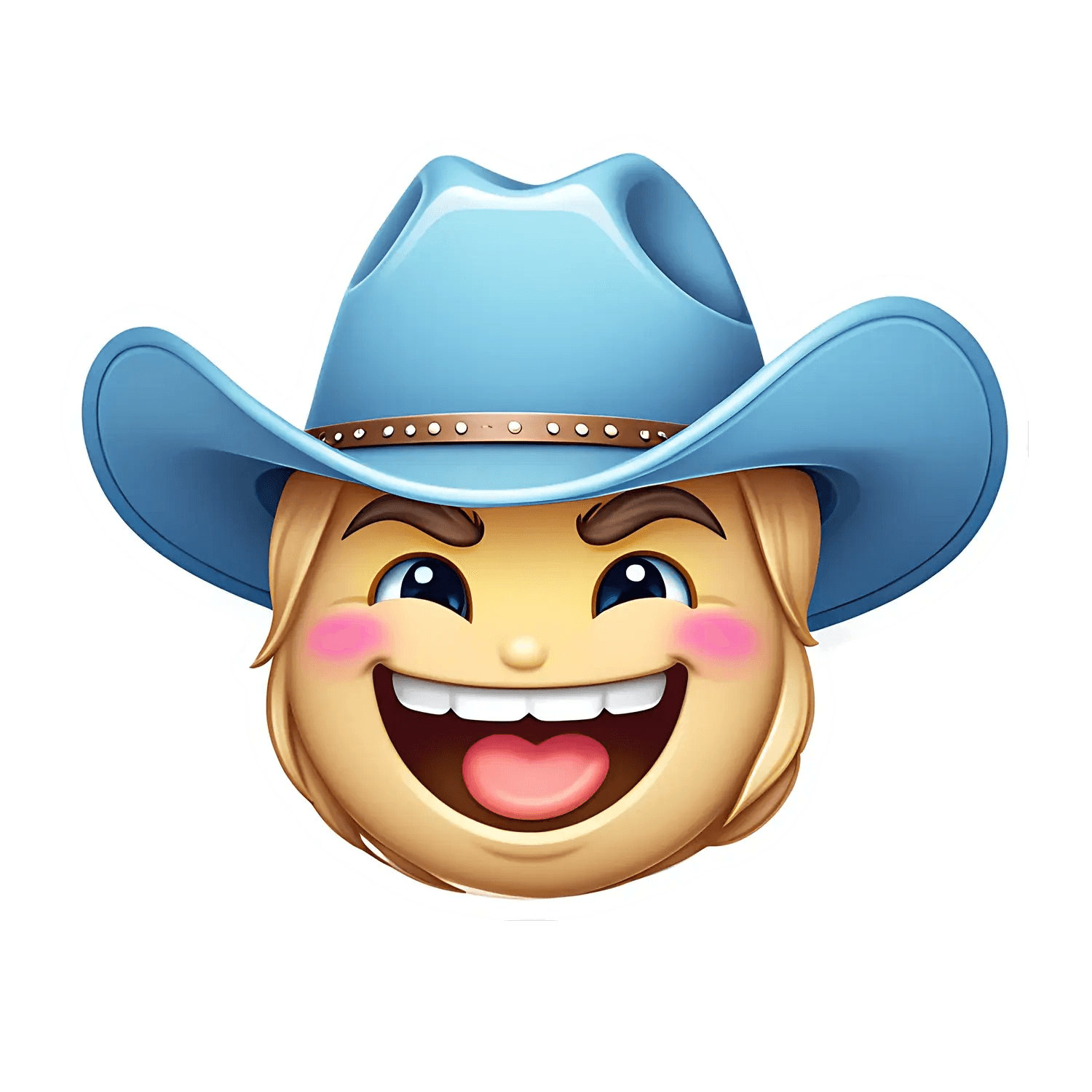 Cowboy Emoji - Vibrant UV Sticker - Heat Press Transfer