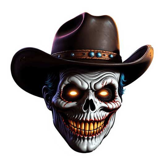Cowboy Skull Sticker - UV DTF - Heat Press Transfer