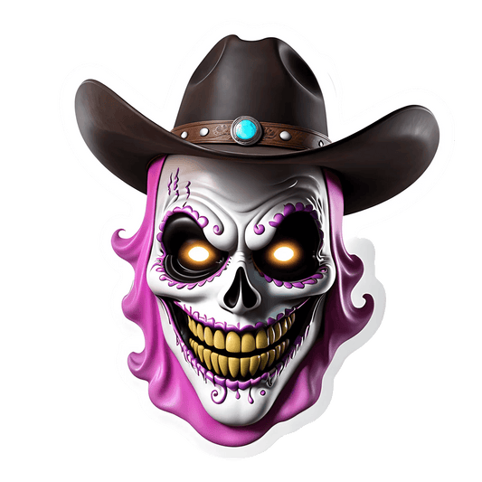 Cowboy Skull - UV Sticker - Heat Press Transfer