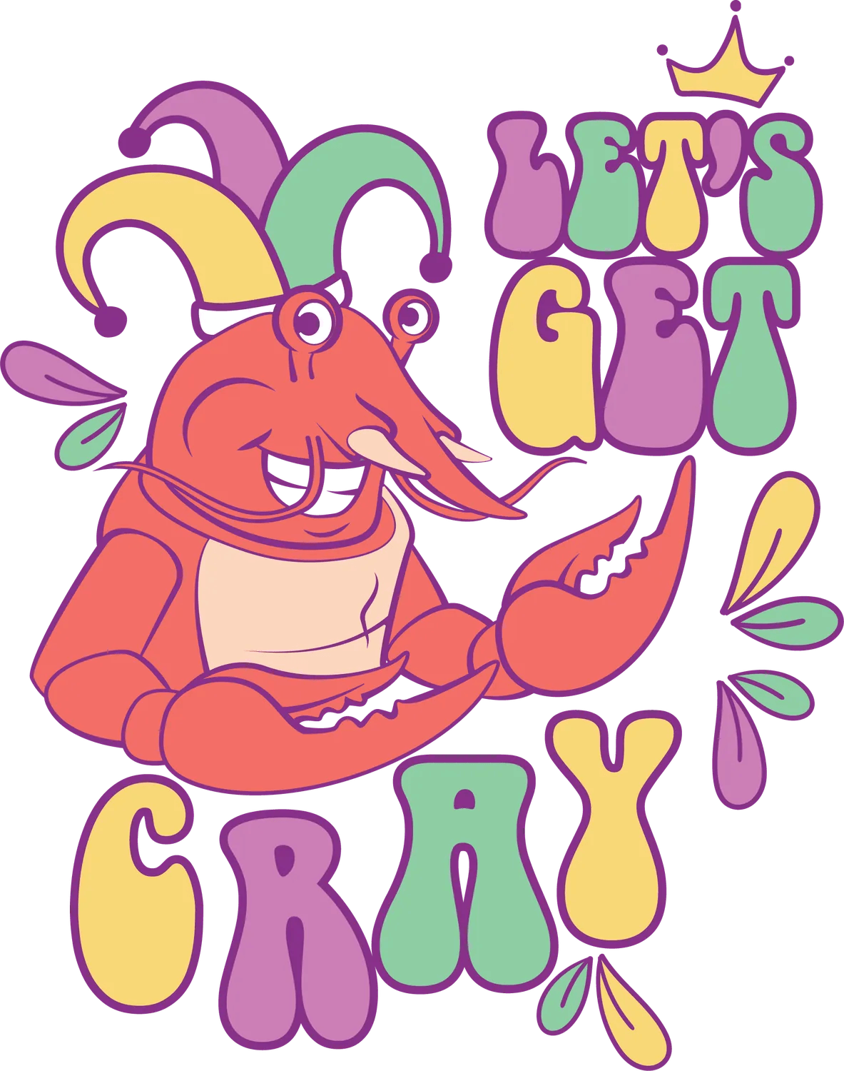 Crayfish Party - DTF Ready to Press - Heat Press Transfer