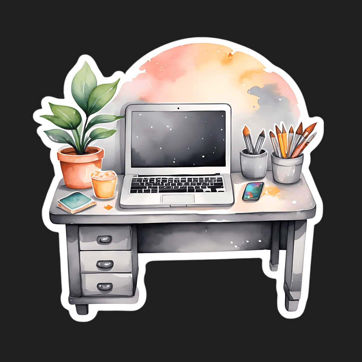 Workdesk Sticker Creative Desk - Workspace Sticker – Heat Press Transfer
