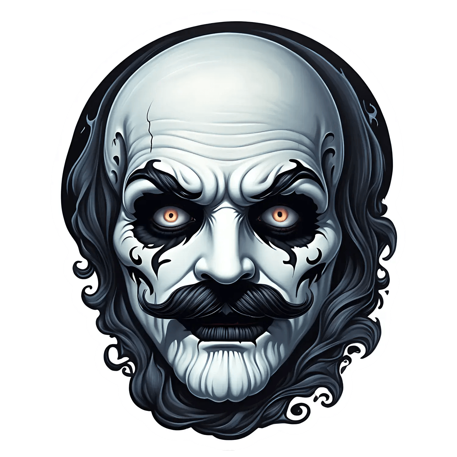 Creepy Clown - Sticker - Heat Press Transfer
