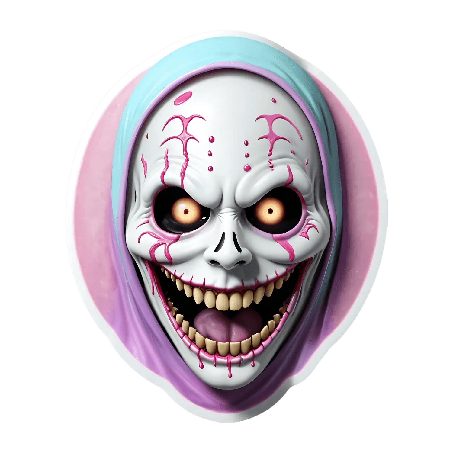 Creepy Clown - UV DTF Sticker - Heat Press Transfer
