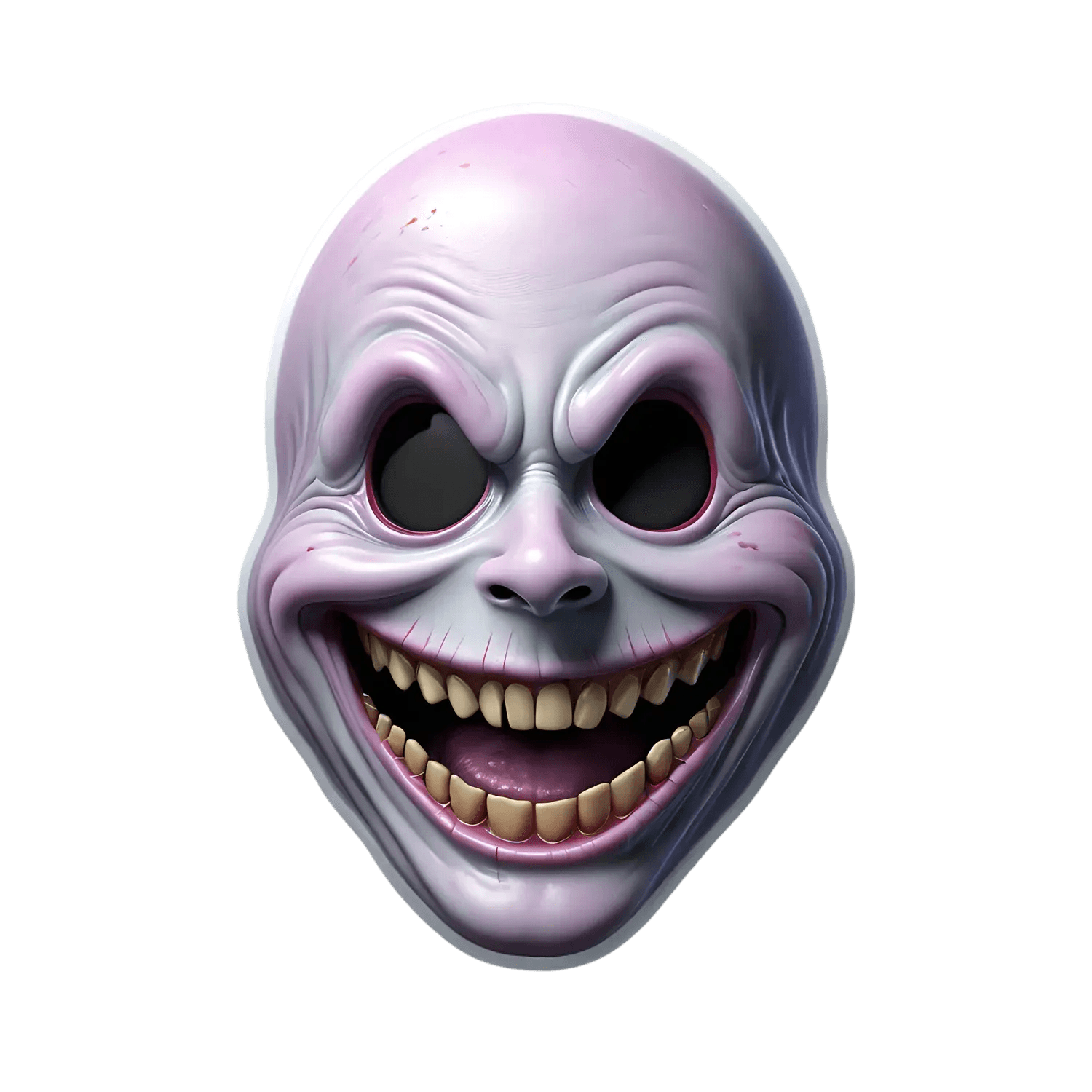 Creepy Smile - UV DTF Sticker - Heat Press Transfer