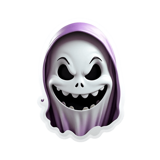 Creepy Smiling Skull - Halloween Sticker - Heat Press Transfer