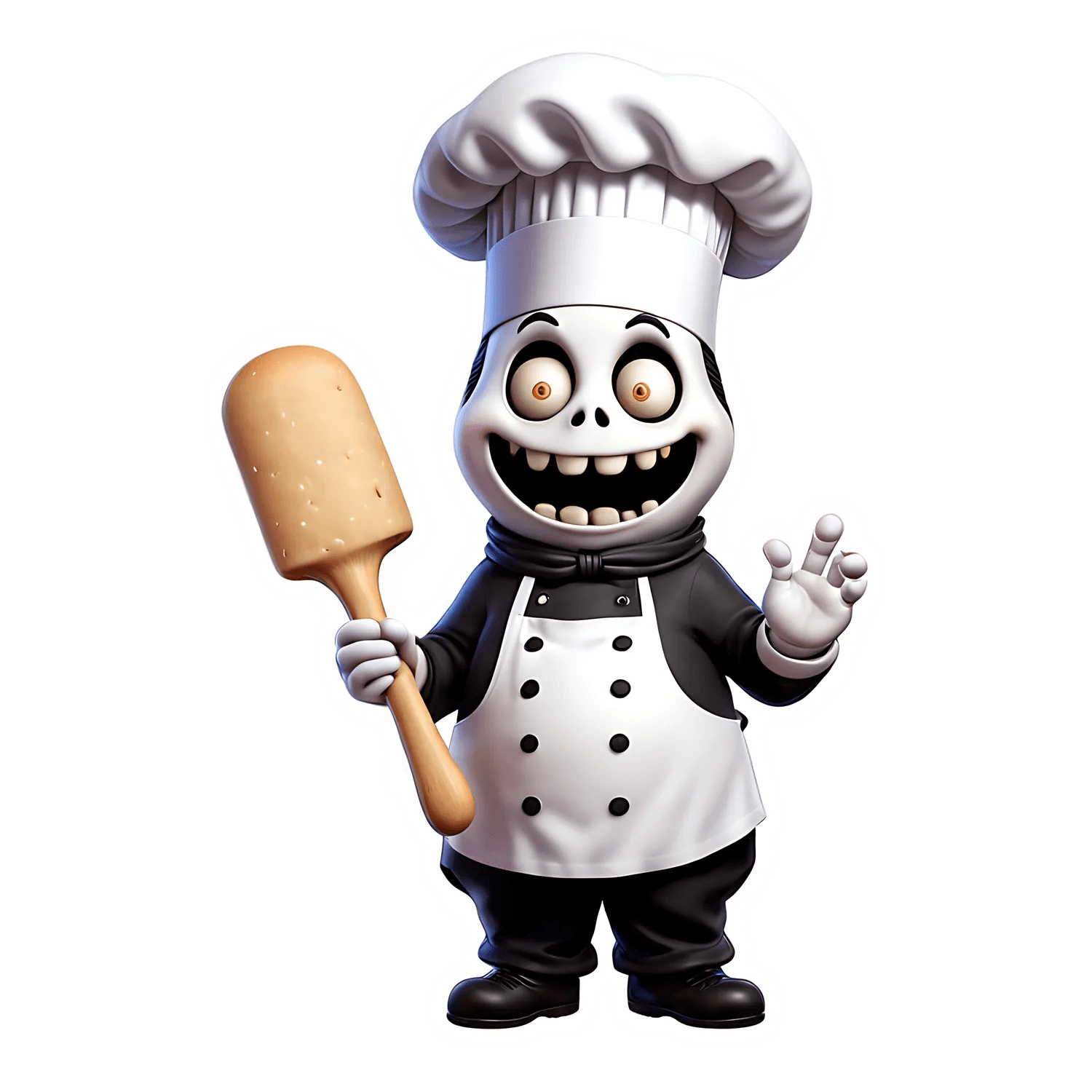 Creepy Chef Sticker - Quirky Kitchen Decor - Heat Press Transfer