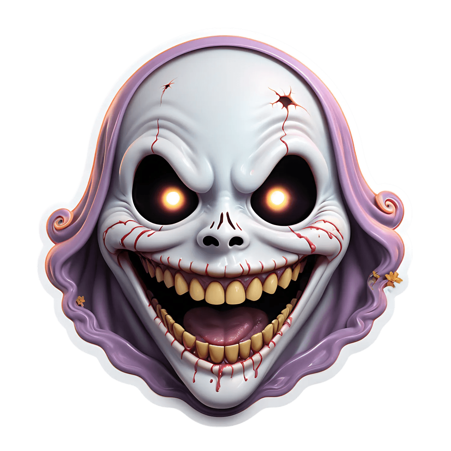 Creepy Clown - Halloween Sticker - Heat Press Transfer