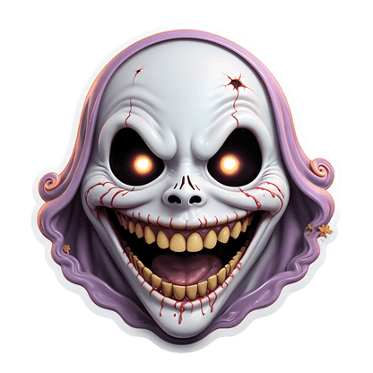 Creepy Clown - Halloween Sticker - Heat Press Transfer