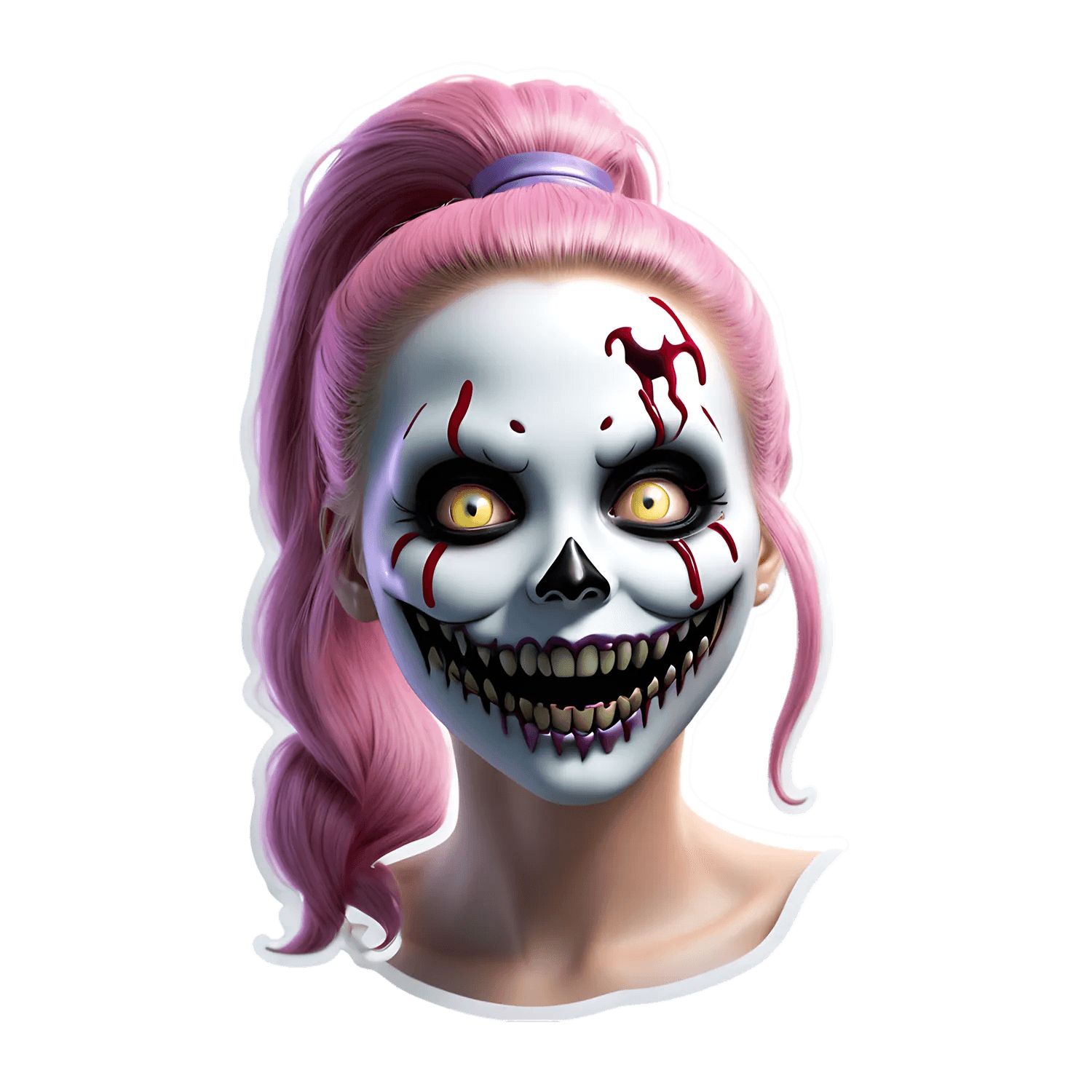 Creepy Clown - Halloween Sticker - Heat Press Transfer