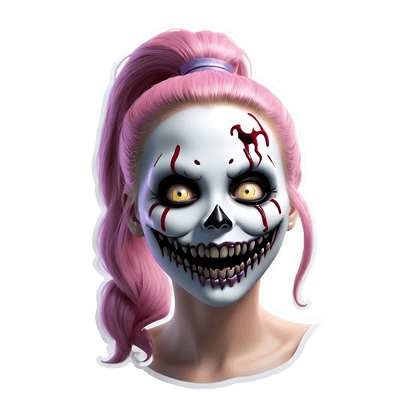 Creepy Clown - Halloween Sticker - Heat Press Transfer