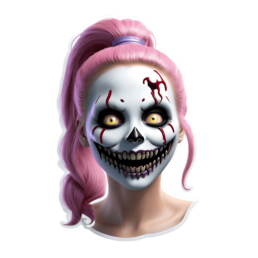 Creepy Clown - Halloween Sticker - Heat Press Transfer
