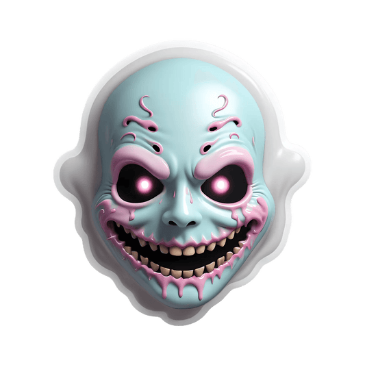 Creepy Clown - Pink Glow Sticker - Heat Press Transfer