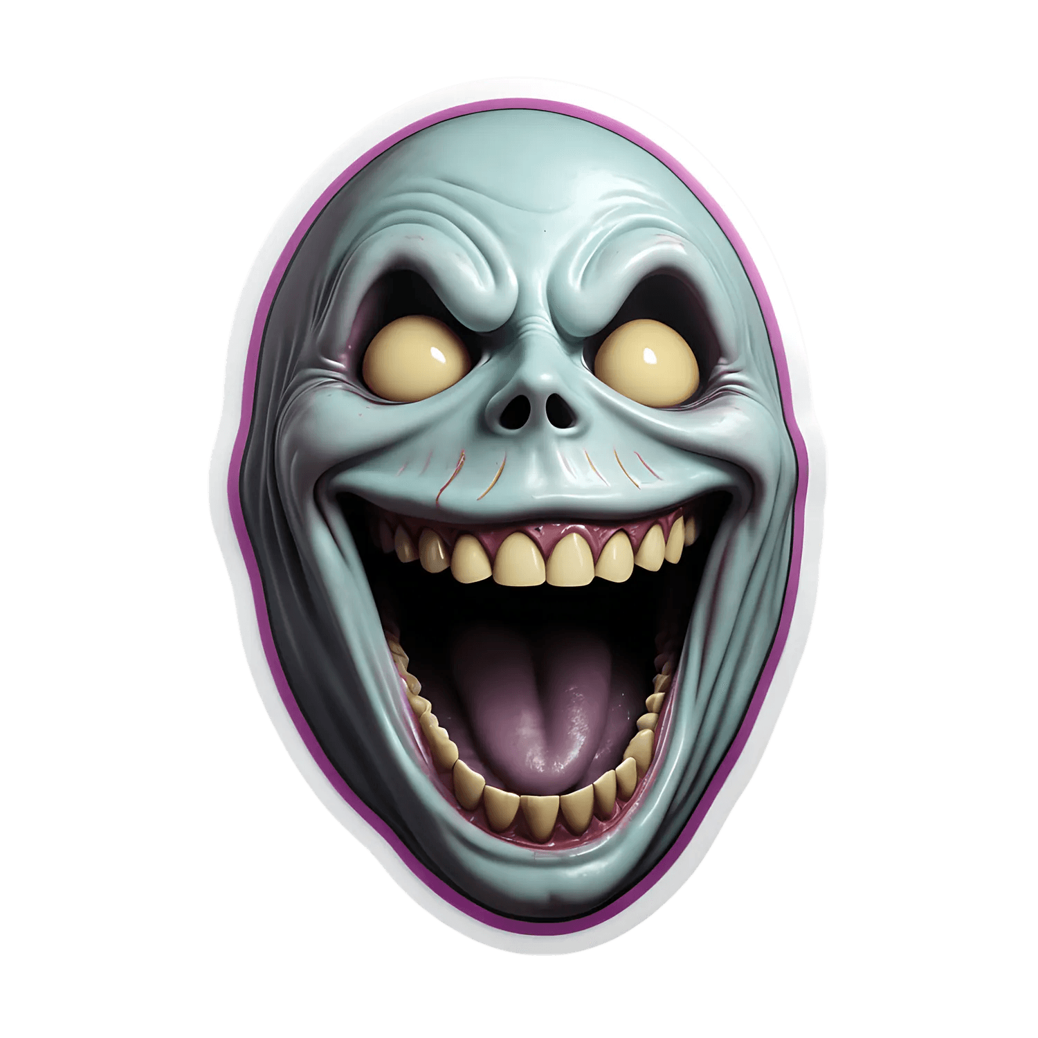 Creepy Smile - UV DTF Sticker - Heat Press Transfer