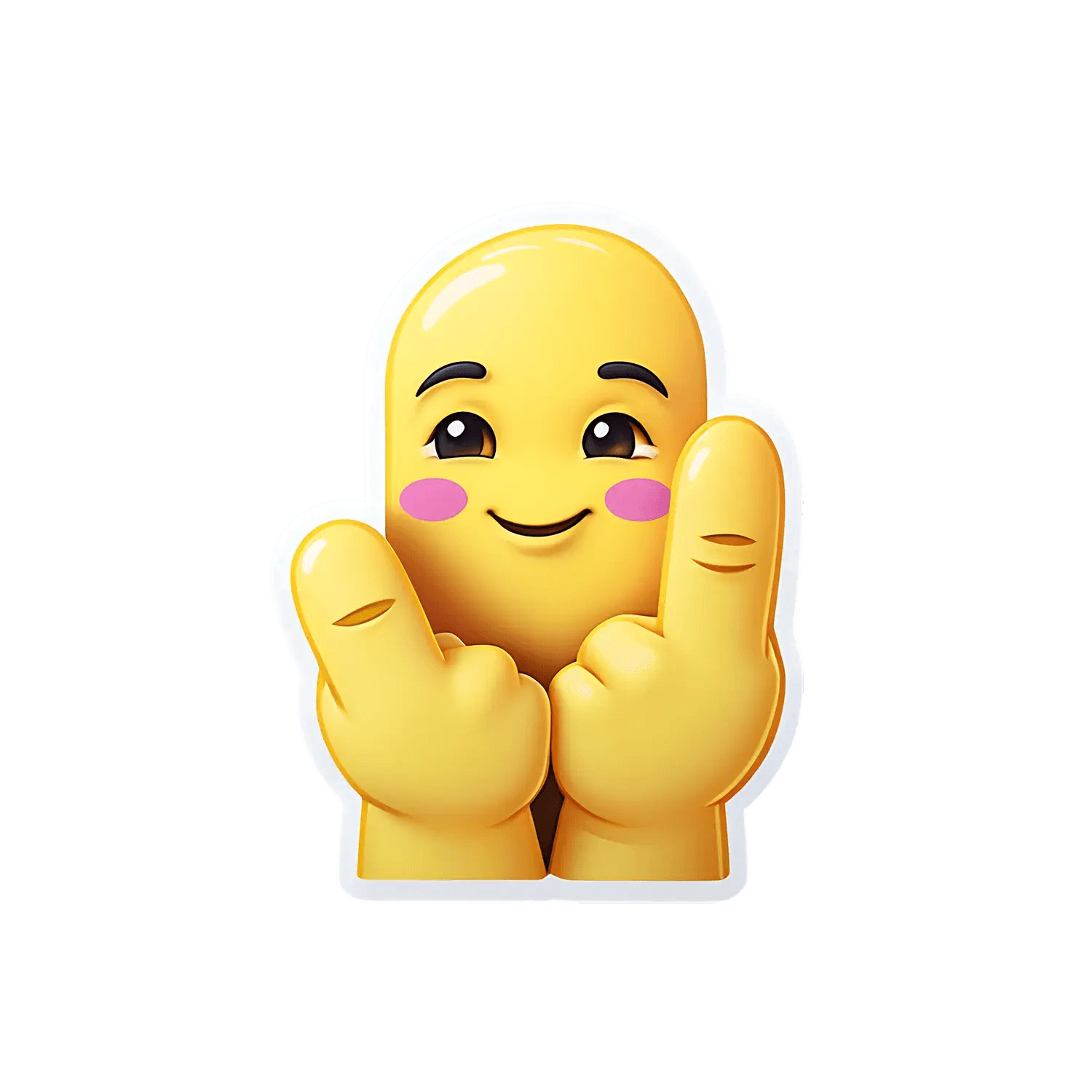 Crossed Fingers Emoji - Sticker - Heat Press Transfer