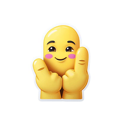 Crossed Fingers Emoji - Sticker - Heat Press Transfer