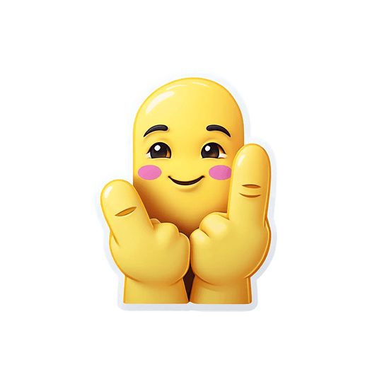 Crossed Fingers Emoji - Sticker - Heat Press Transfer