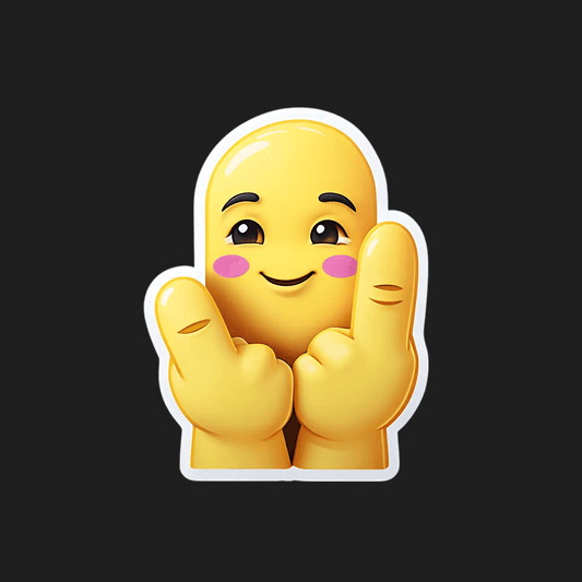 Crossed Fingers Emoji - Sticker - Heat Press Transfer