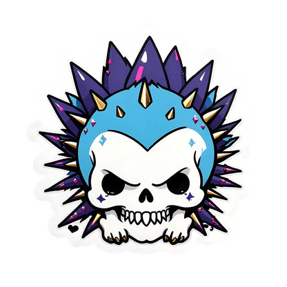 Crown Skull Sticker - UV DTF Design - Heat Press Transfer