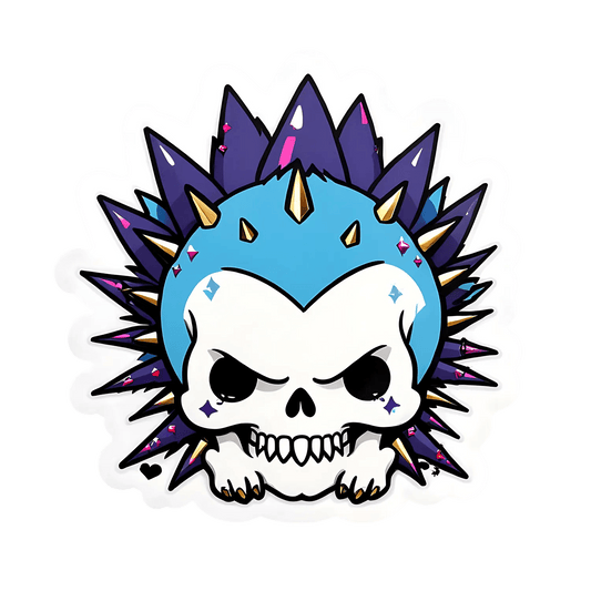 Crown Skull Sticker - UV DTF Design - Heat Press Transfer