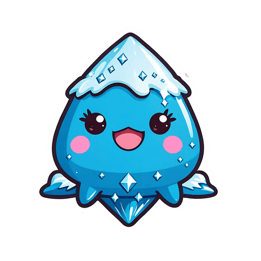 Crystal Slime - Cute Blue Sticker - Heat Press Transfer
