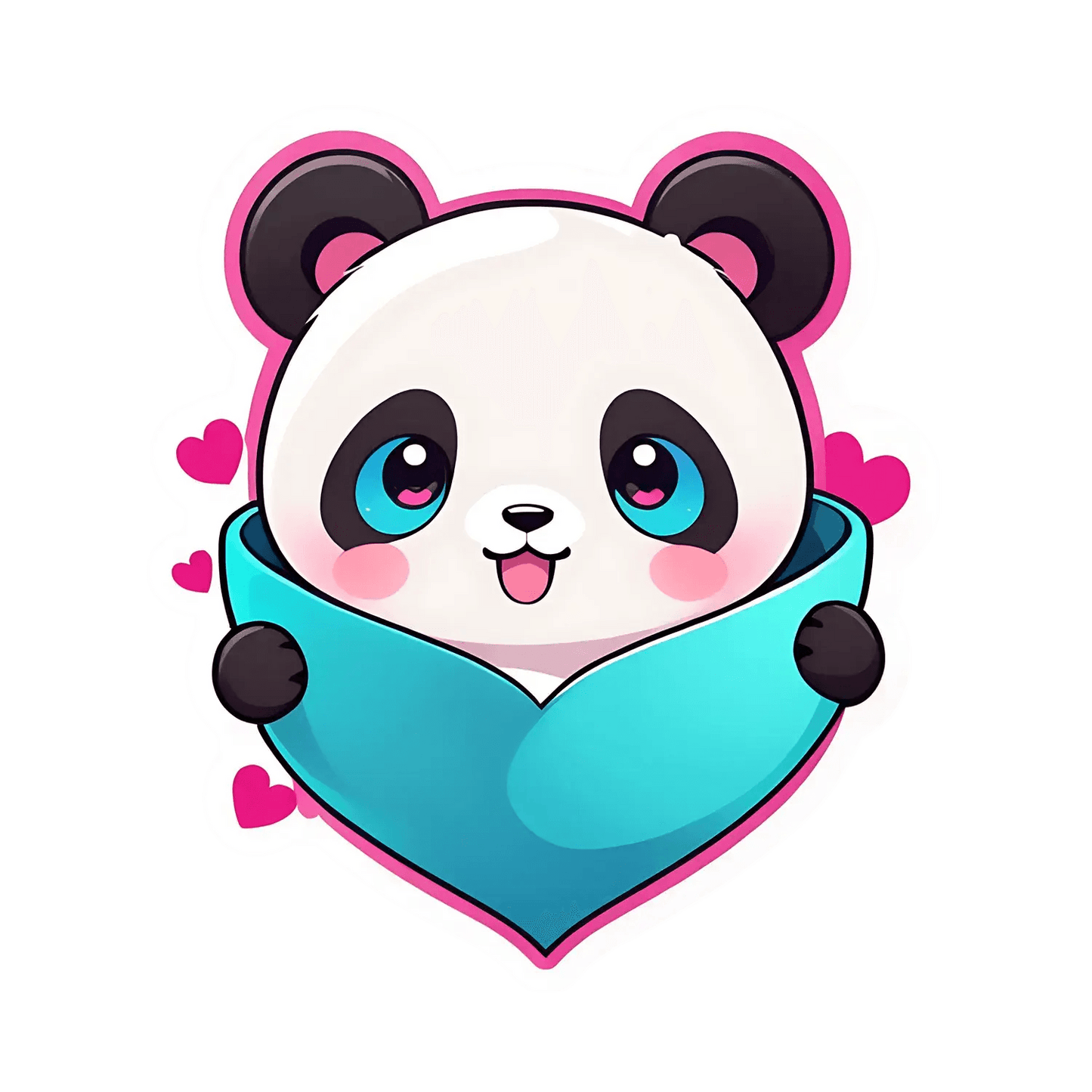 Cuddly Panda - Sticker - Heat Press Transfer