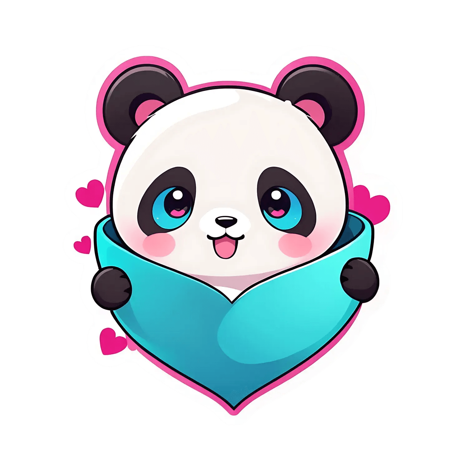 Cuddly Panda - Sticker - Heat Press Transfer