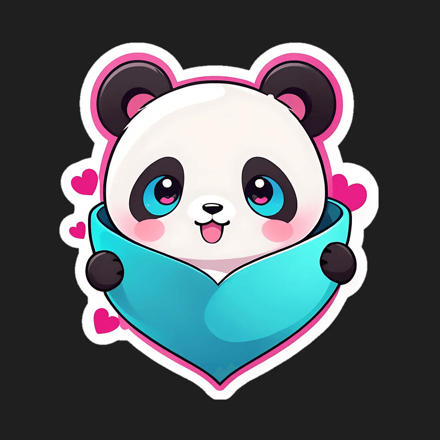 Cuddly Panda - Sticker - Heat Press Transfer