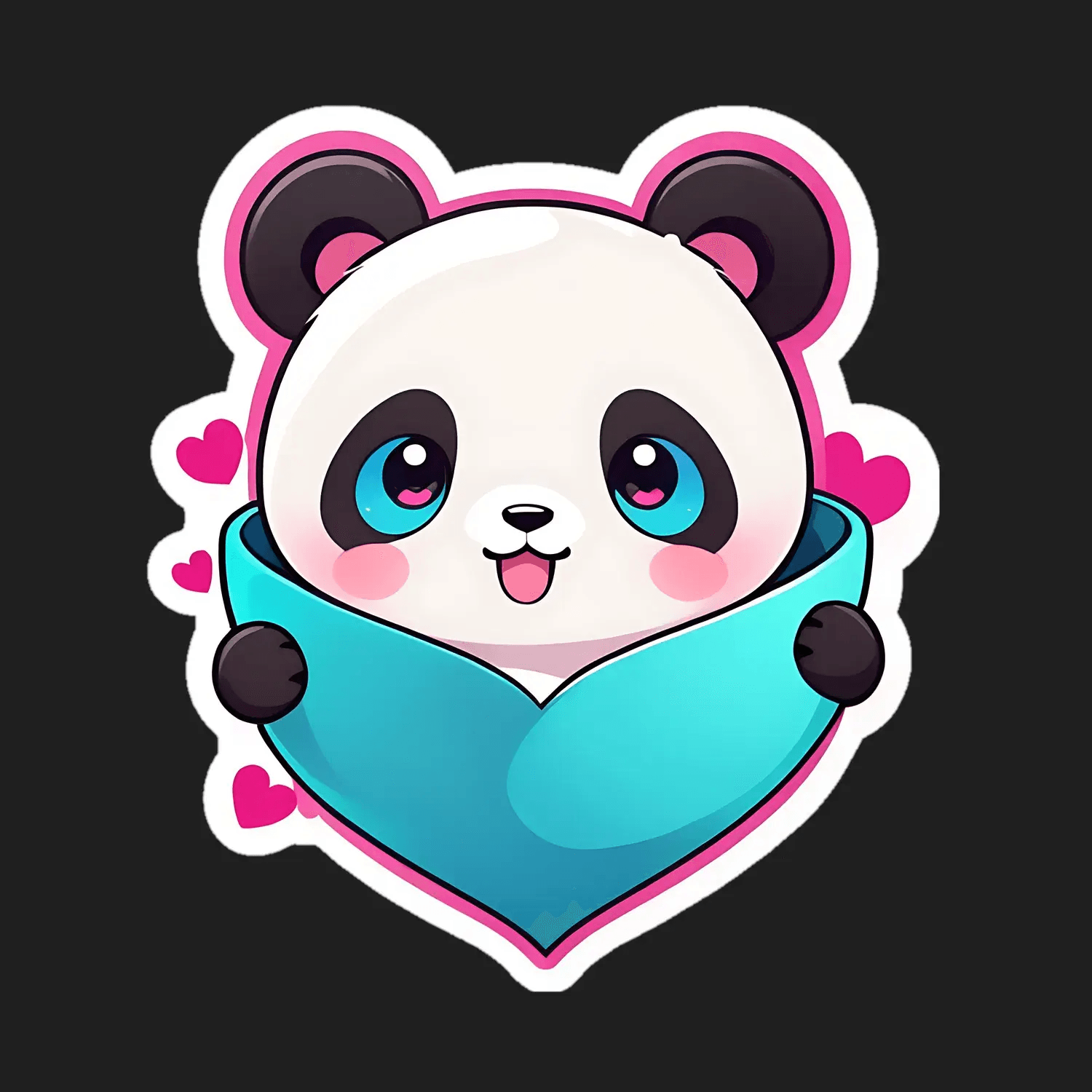 Cuddly Panda - Sticker - Heat Press Transfer