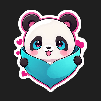Cuddly Panda - Sticker - Heat Press Transfer