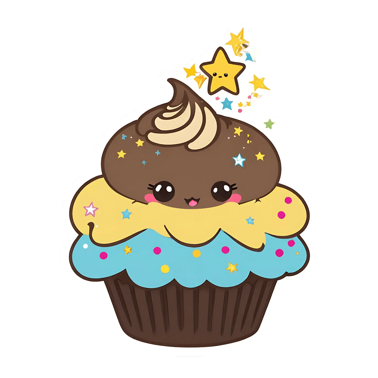 Cupcake Charm - Magical Sticker - Heat Press Transfer