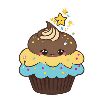 Cupcake Charm - Magical Sticker - Heat Press Transfer