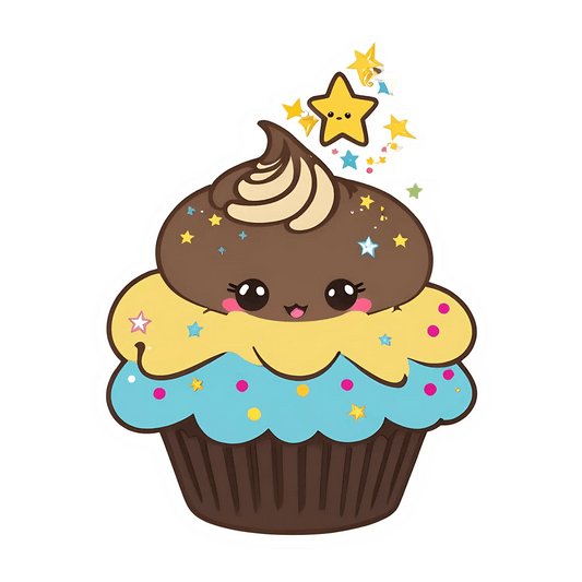 Cupcake Charm - Magical Sticker - Heat Press Transfer