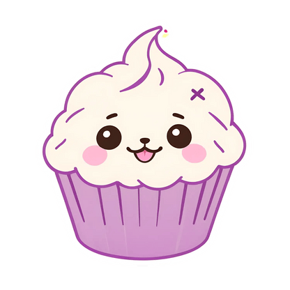 Cupcake Charm - Sticker - Heat Press Transfer